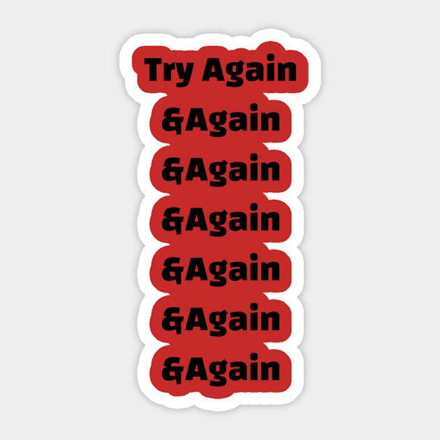 Try again Sticker by kady_023